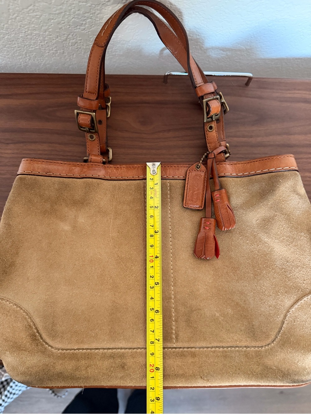 Vintage Coach 7476 Hamptons Suede Tassel Satchel - Picture 10 of 10